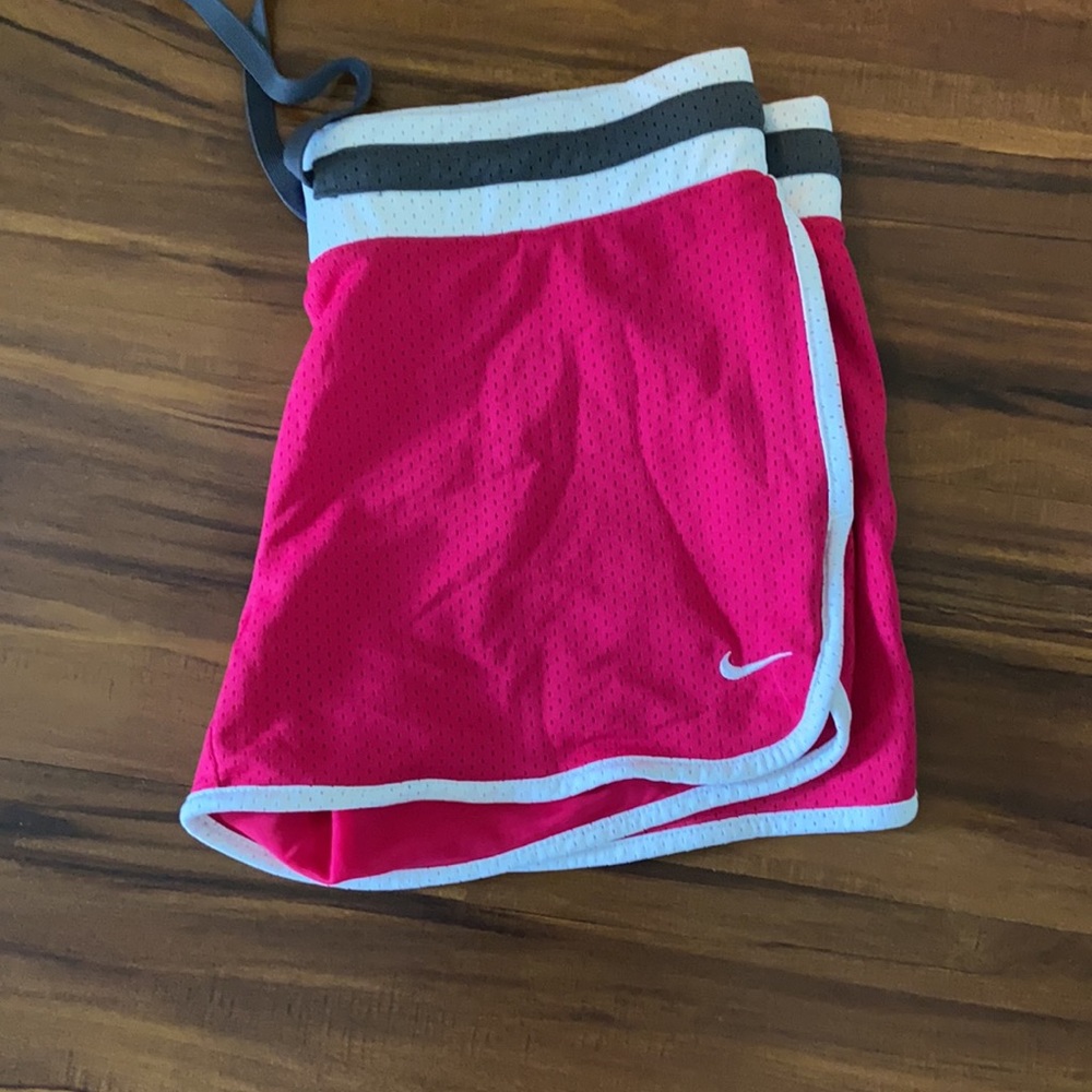 Hot pink Nike drawstring shorts